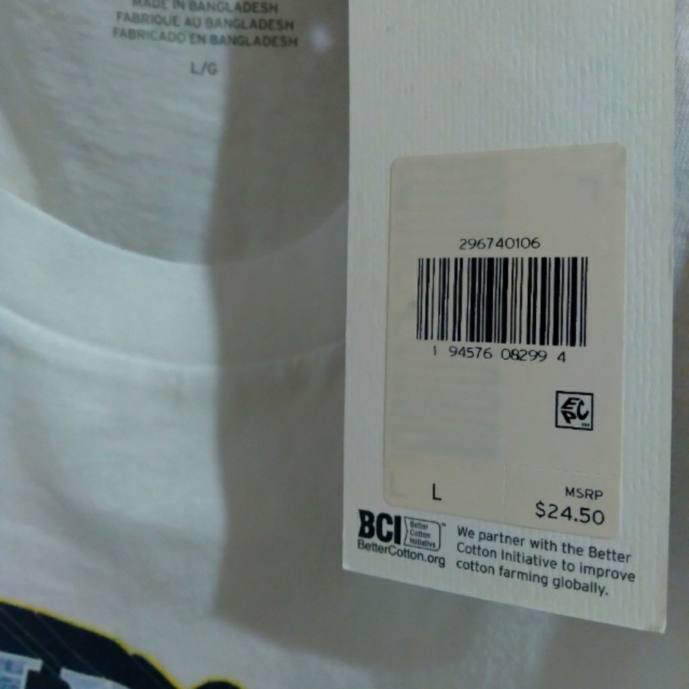 Short sleeve white Tee | Levi's logo NWT Large - Picture 5 of 6
